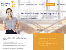 Tablet Screenshot of answering-services-specialists.com